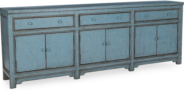 Vintage Style Chinese Blue Cabinet