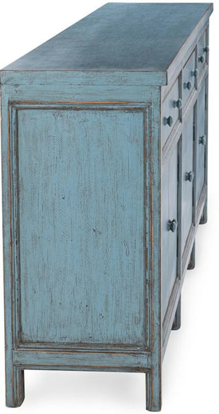 Vintage Style Chinese Blue Cabinet
