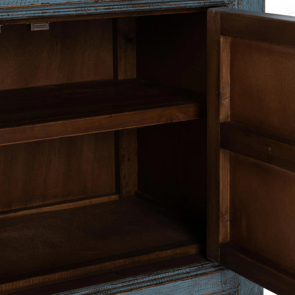 Vintage Style Chinese Blue Cabinet