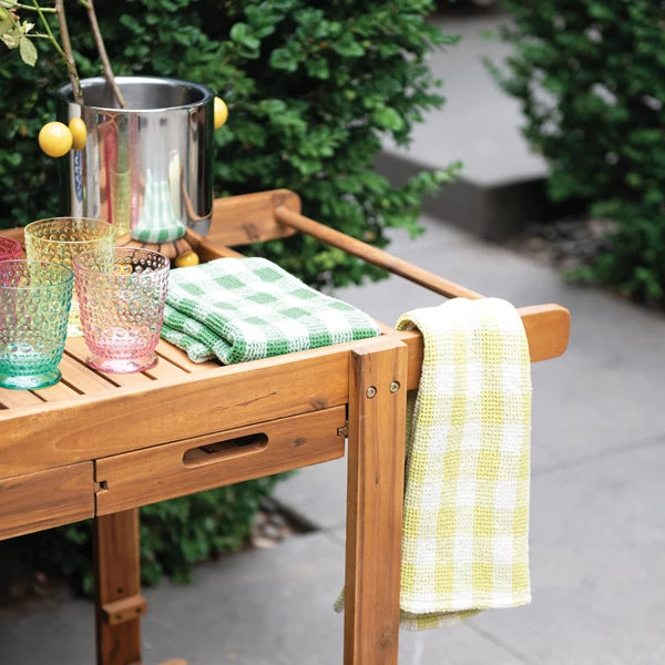 Acacia Wood Bar Cart indoor/outdoor