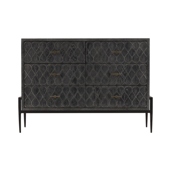 Oak Chest of Drawers w/ Marble Top
