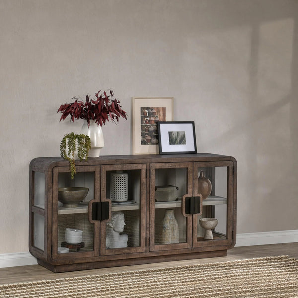 Reclaimed Pine & Glass Cabinet