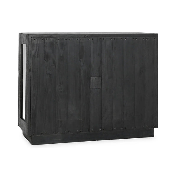 Reclaimed Pine & Glass 2 Door Cabinet