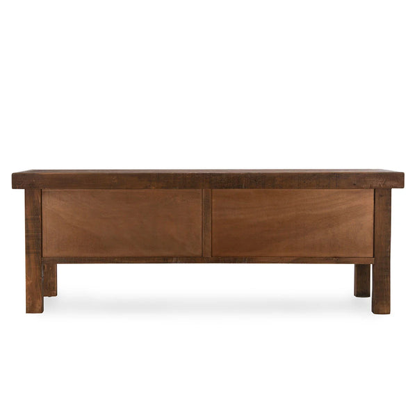 Reclaimed Carved Wood Drawers Console