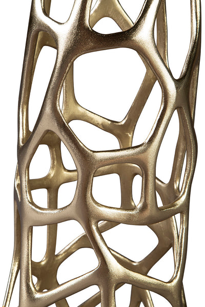 Freeform Gold Aluminum & Granite Side Table