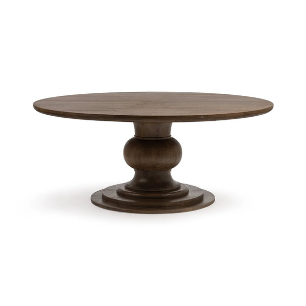 72” Solid Mango Wood Dining Table w/ Rounded Edge