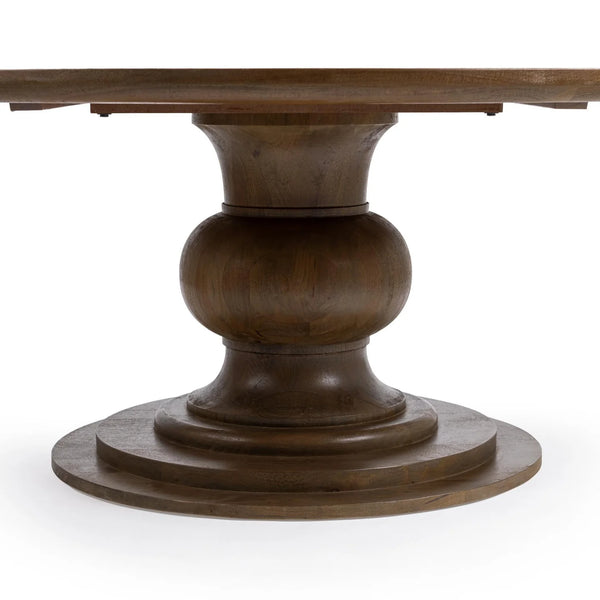 72” Solid Mango Wood Dining Table w/ Rounded Edge