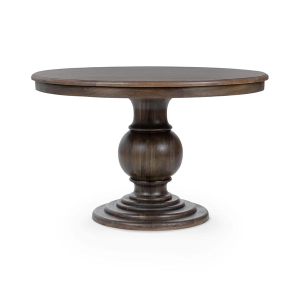 48” Solid Mango Wood Dining Table w/ Beveled Edge