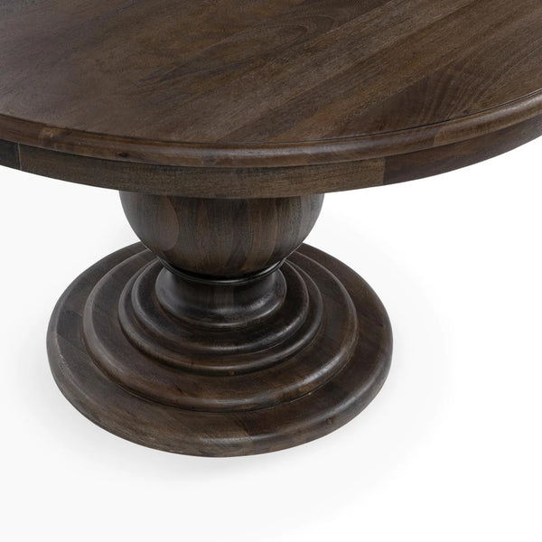 48” Solid Mango Wood Dining Table w/ Beveled Edge