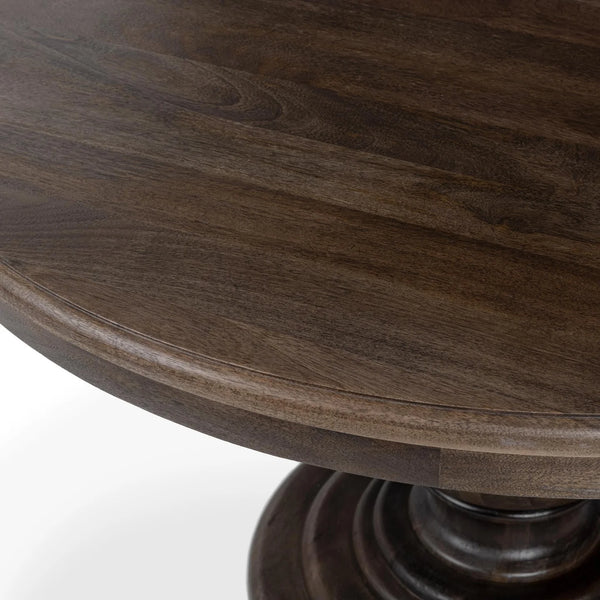 48” Solid Mango Wood Dining Table w/ Beveled Edge