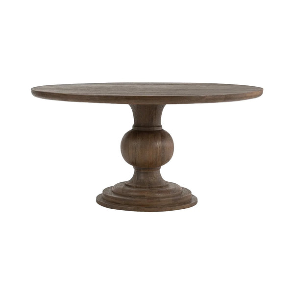 60” Solid Mango Wood Dining Table w/ Rounded Edge
