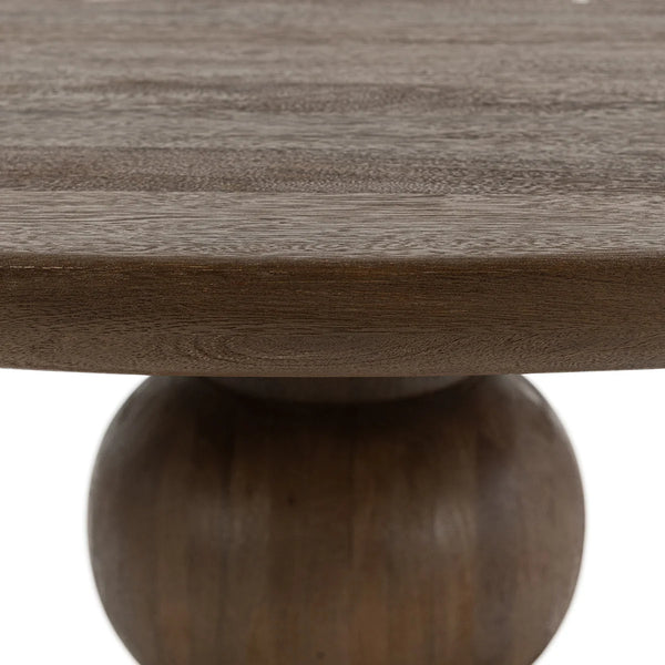 60” Solid Mango Wood Dining Table w/ Rounded Edge