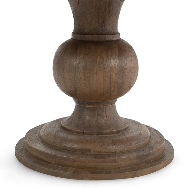 60” Solid Mango Wood Dining Table w/ Rounded Edge