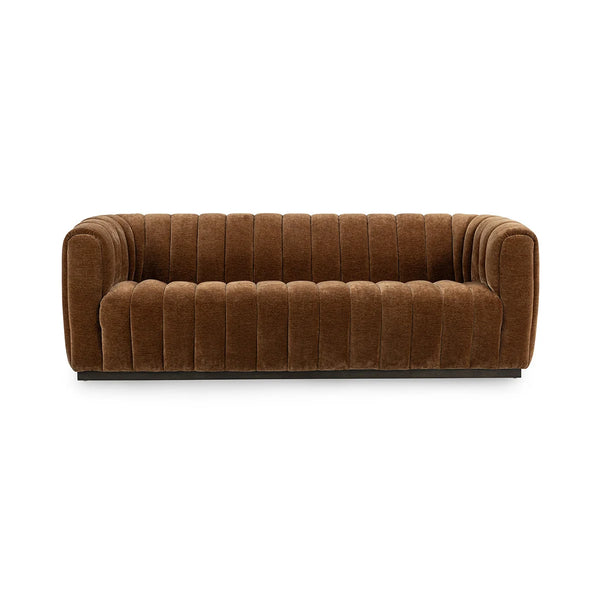 Bronze Velvet Channel Sofa