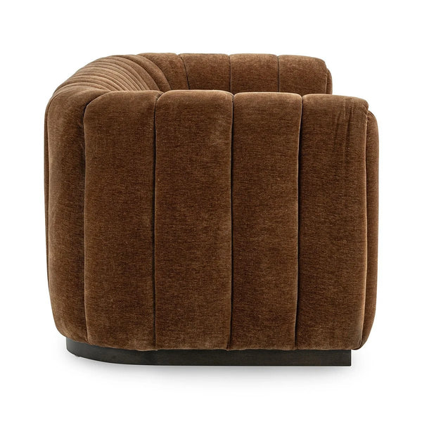 Bronze Velvet Channel Sofa
