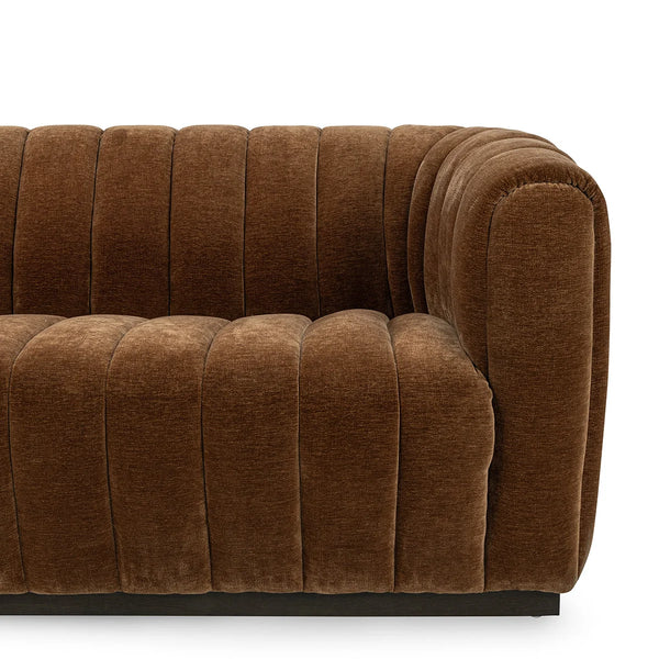 Bronze Velvet Channel Sofa