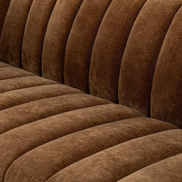 Bronze Velvet Channel Sofa
