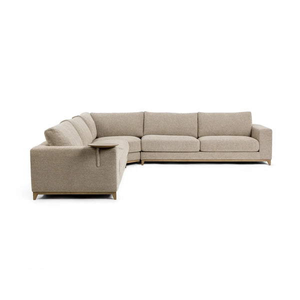 Sectional Sofa w/ Ash Wood Base