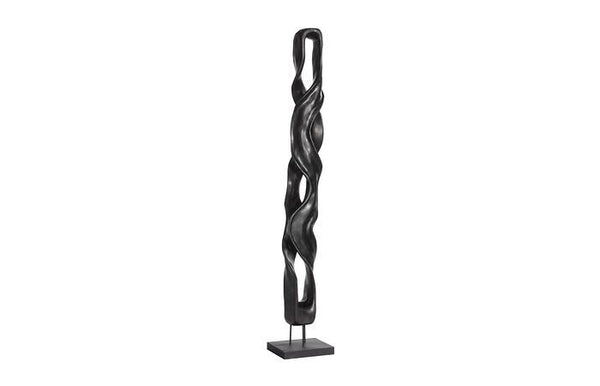 Black Twisted Root Sculpture