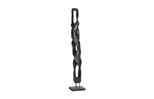 Black Twisted Root Sculpture