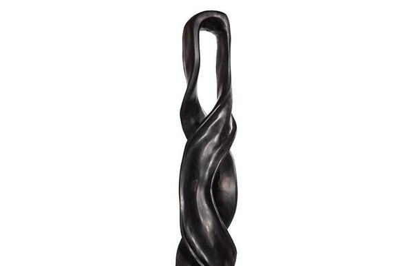 Black Twisted Root Sculpture