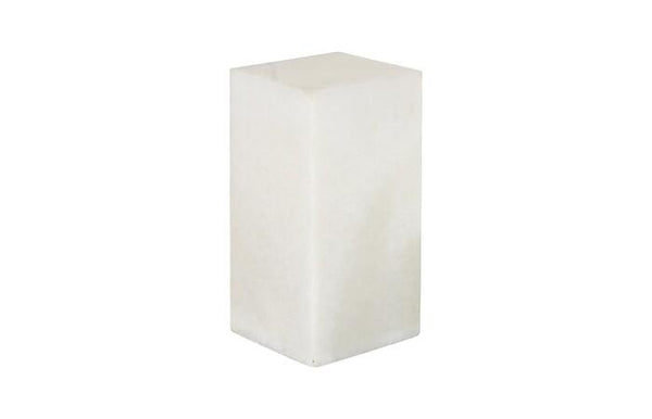 Square White Onyx Lamp