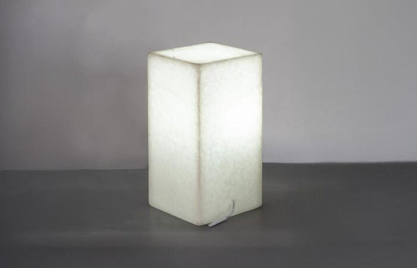 Square White Onyx Lamp