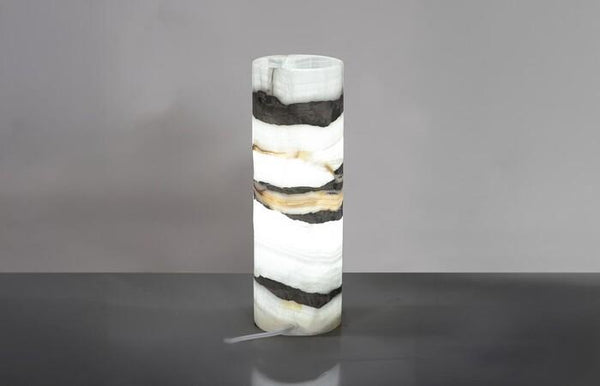 Cylindrical Onyx Lamp