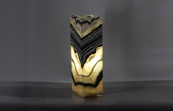 Zebra Onyx Lamp 20”