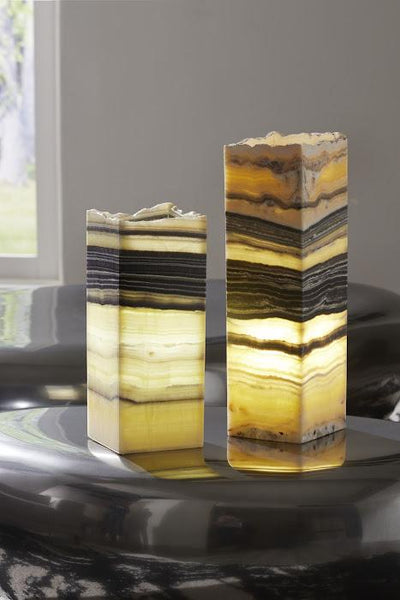 Zebra Onyx Lamp 20”