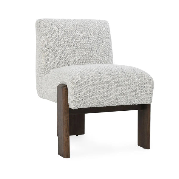 Ash Wood & Boucle Upholstered Dining Chair
