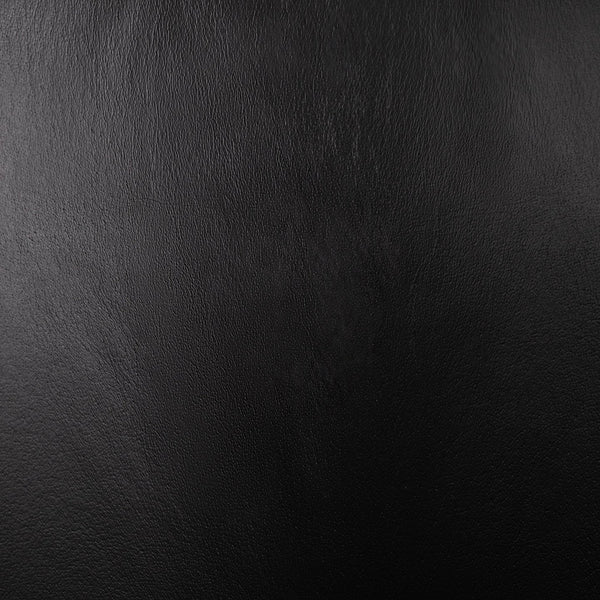 Black Leather Curved Dining Chair