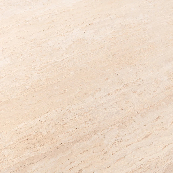 36” Travertine & Gold Iron Dining Table