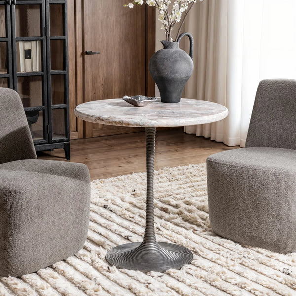 30” Butterscotch Marble Dining Table