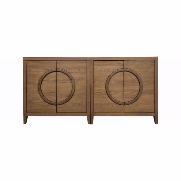 2 Door Bunching Cabinet-Oak