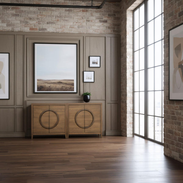 2 Door Bunching Cabinet-Oak