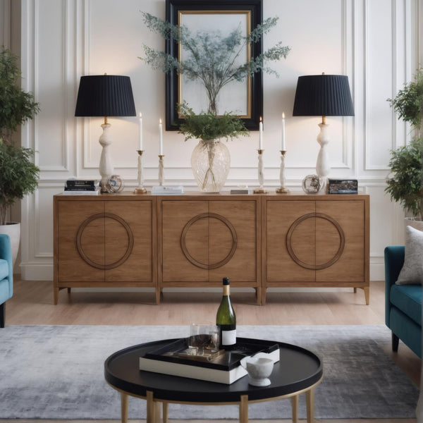 2 Door Bunching Cabinet-Oak