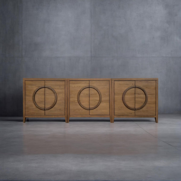 2 Door Bunching Cabinet-Oak