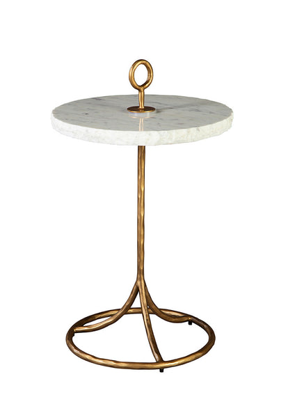 Gold Iron & Marble Martini Table