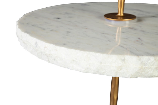 Gold Iron & Marble Martini Table