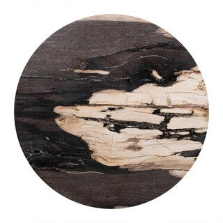 Petrified Wood & Munggur Wood Table Black