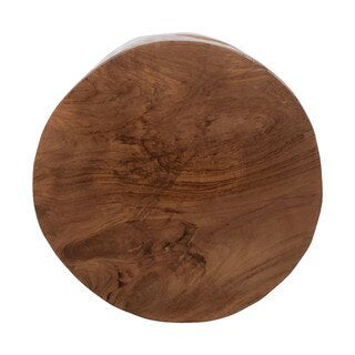 Solid Teak Burl Stool/Table