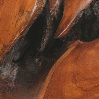 Solid Teak Burl Stool/Table