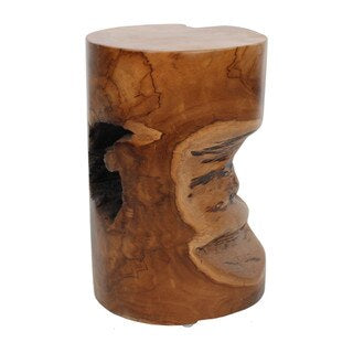 Solid Teak Burl Stool/Table