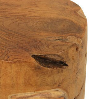 Solid Teak Burl Stool/Table