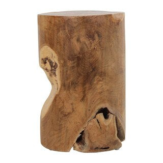 Solid Teak Burl Stool/Table