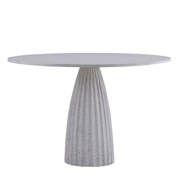 47” Textured White Aluminum Table