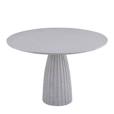 47” Textured White Aluminum Table
