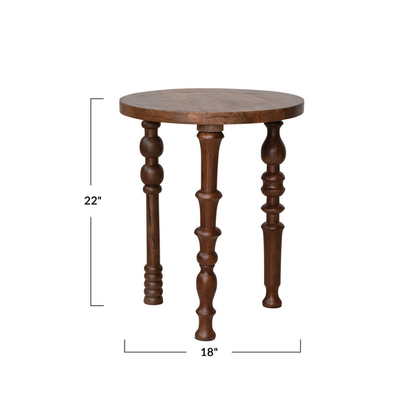 Mango Wood Table w/ Turned Legs