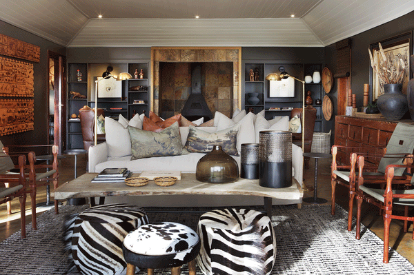 Zebra Tub Ottoman